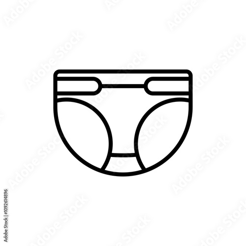 Diaper icon linear logo isolated