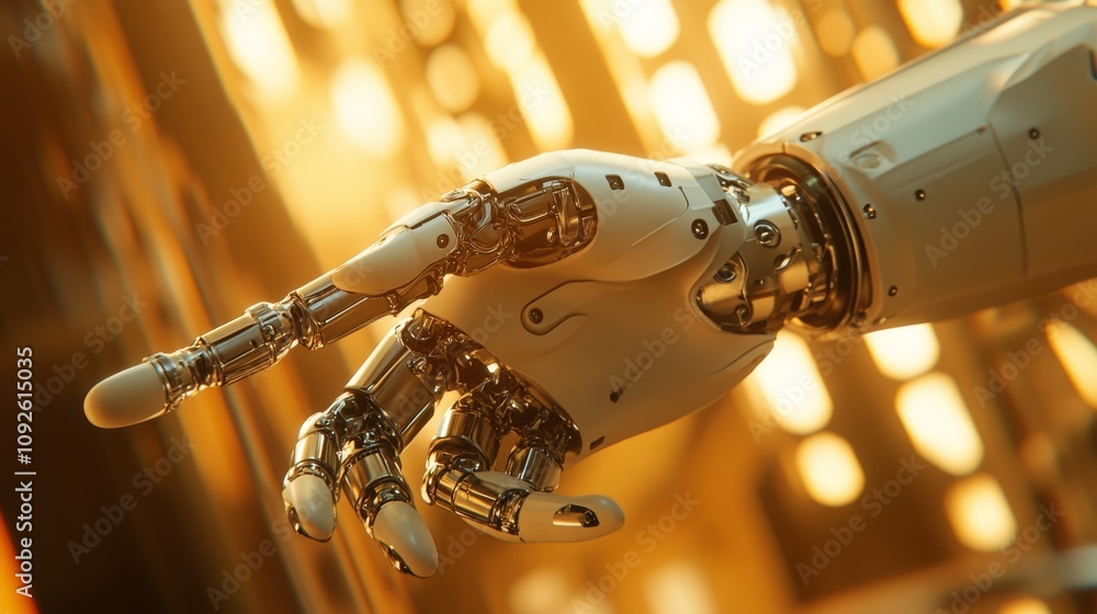 A Futuristic Robotic Hand, A Glimpse into the Future of Technology A Futuristic Robotic Hand, A Glimpse into the Future of Technology