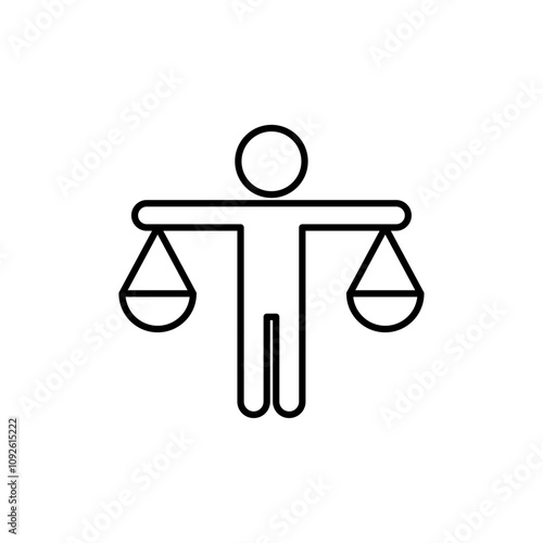 Ethics icon linear logo isolated