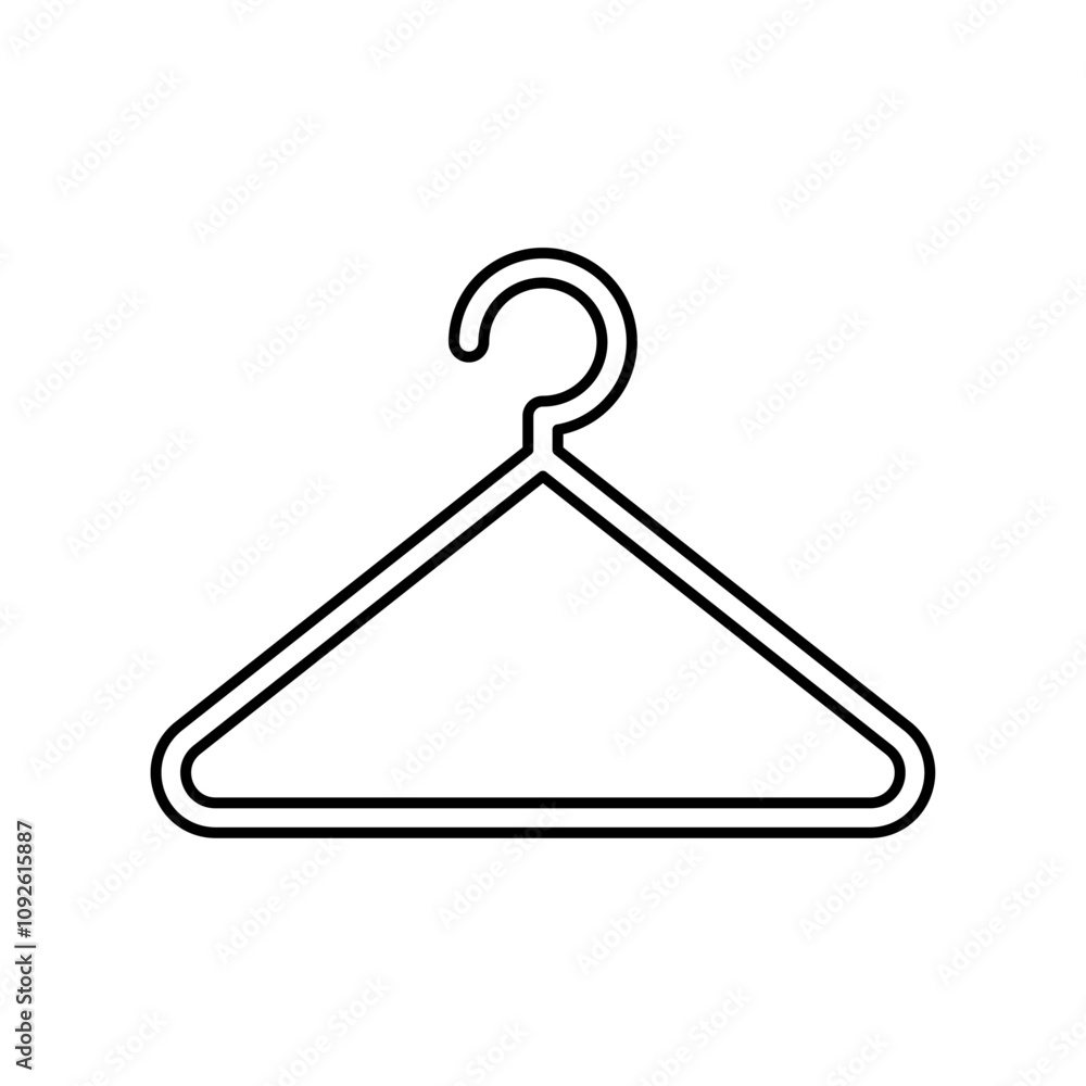 Hanger icon linear logo isolated Hanger icon linear logo isolated