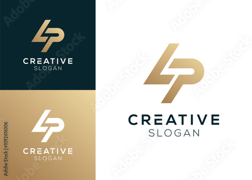 Initial letter LP PL logo design vector illustration	