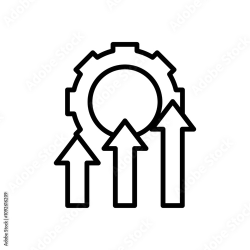 Improvement icon linear logo isolated