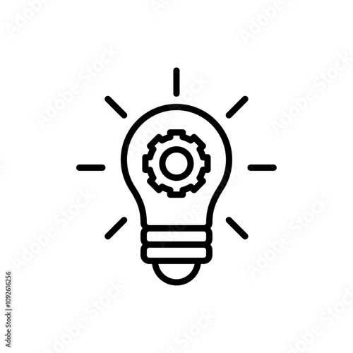 Innovation icon linear logo isolated