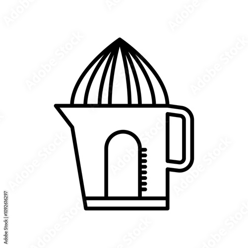 Juicer squeezer icon linear logo isolated