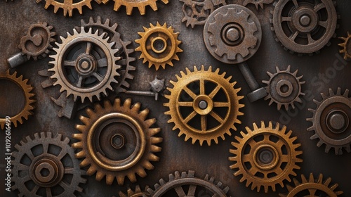 Wallpaper Mural Conceptual image of 'Apprenticeship' with interconnected gears, Torontodigital.ca