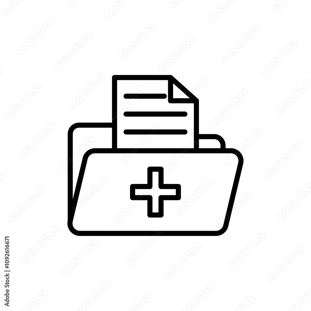 Medical history icon linear logo isolated Medical history icon linear logo isolated