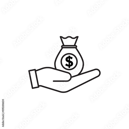Loan icon linear logo isolated