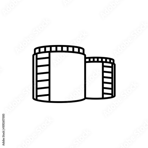 Oil storage icon linear logo isolated