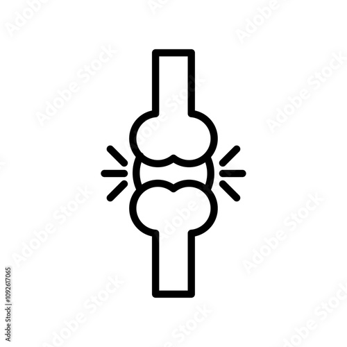 Osteoporosis icon linear logo isolated