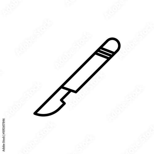 Scalpel icon linear logo isolated