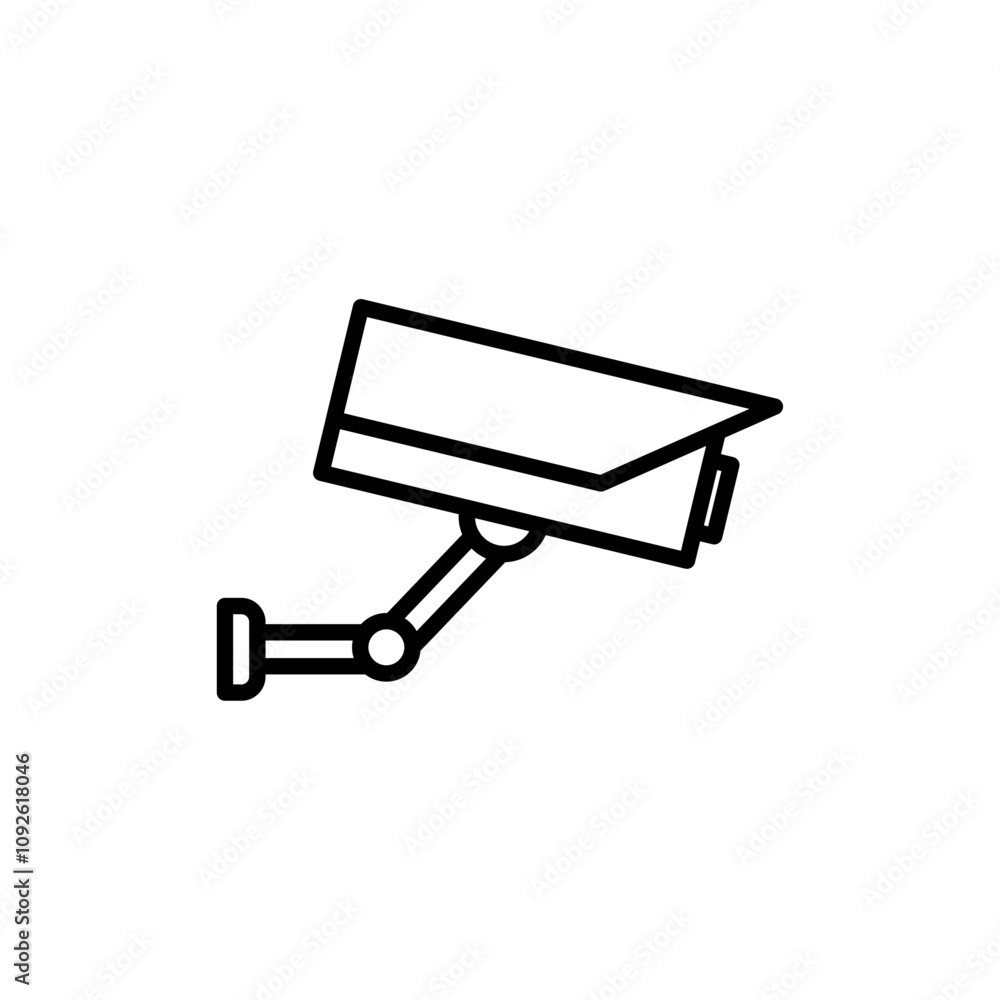 Security camera icon linear logo isolated Security camera icon linear logo isolated