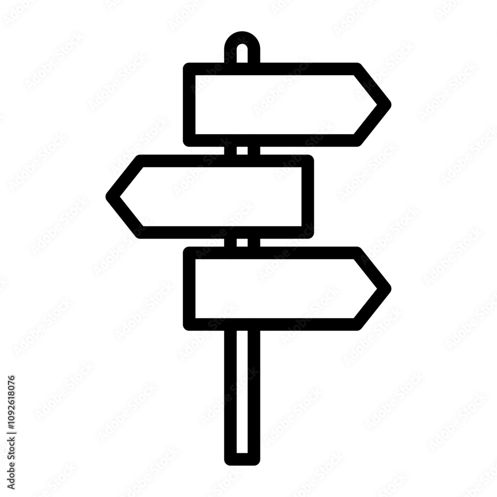 Signpost icon linear logo isolated Signpost icon linear logo isolated