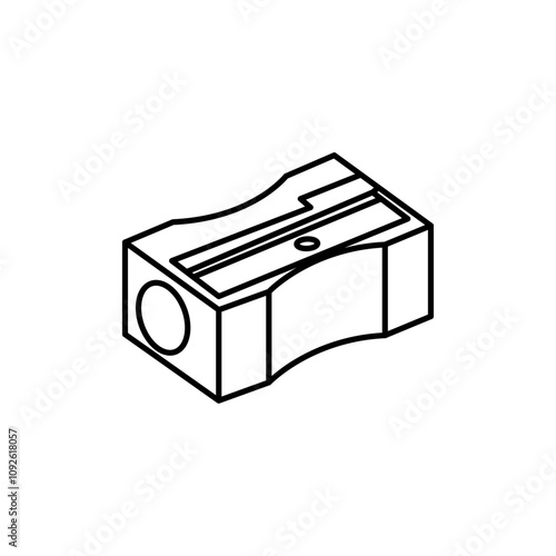 Sharpener icon linear logo isolated