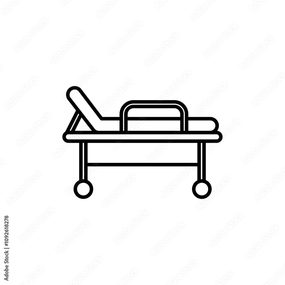 Stretcher icon linear logo isolated Stretcher icon linear logo isolated