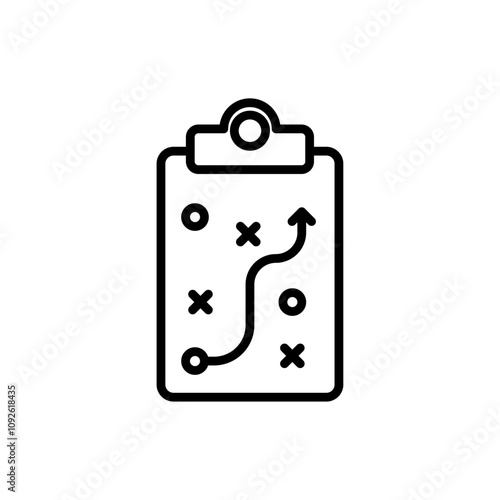 Tactics icon linear logo isolated