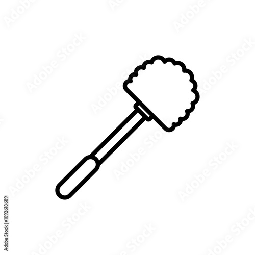 Toilet brush icon linear logo isolated