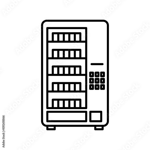 Vending machine icon linear logo isolated