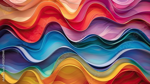 photograph of Colorful abstract background with waves