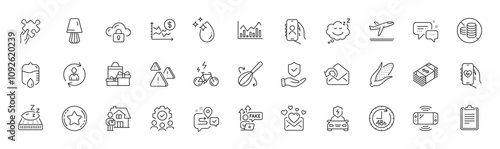 Cooking whisk, Teamwork and Water drop line icons. Pack of Shopping, Mattress, Health app icon. User call, Dollar rate, Infochart pictogram. Cloud protection, Sleep, Journey. Love mail. Vector