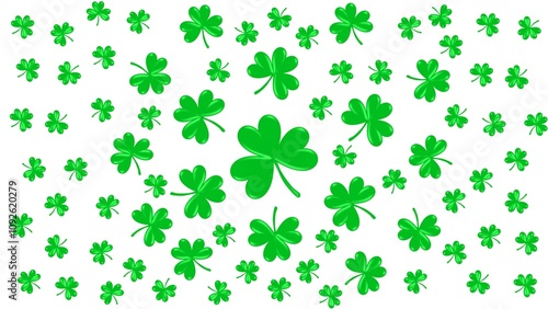 Saint Patrick's Day background illustration with shamrock pattern