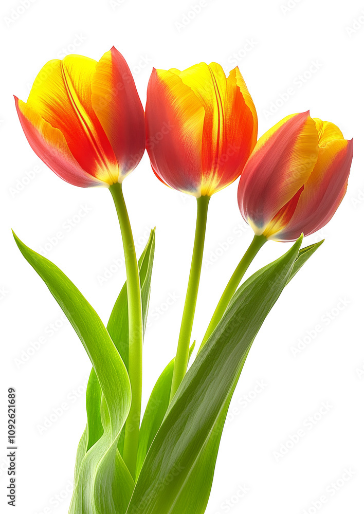 High-Quality PNG Three bright red and yellow tulip (Tulipa)Isolated on White Background – High Resolution High-Quality PNG Three bright red and yellow tulip (Tulipa)Isolated on White Background – High Resolution