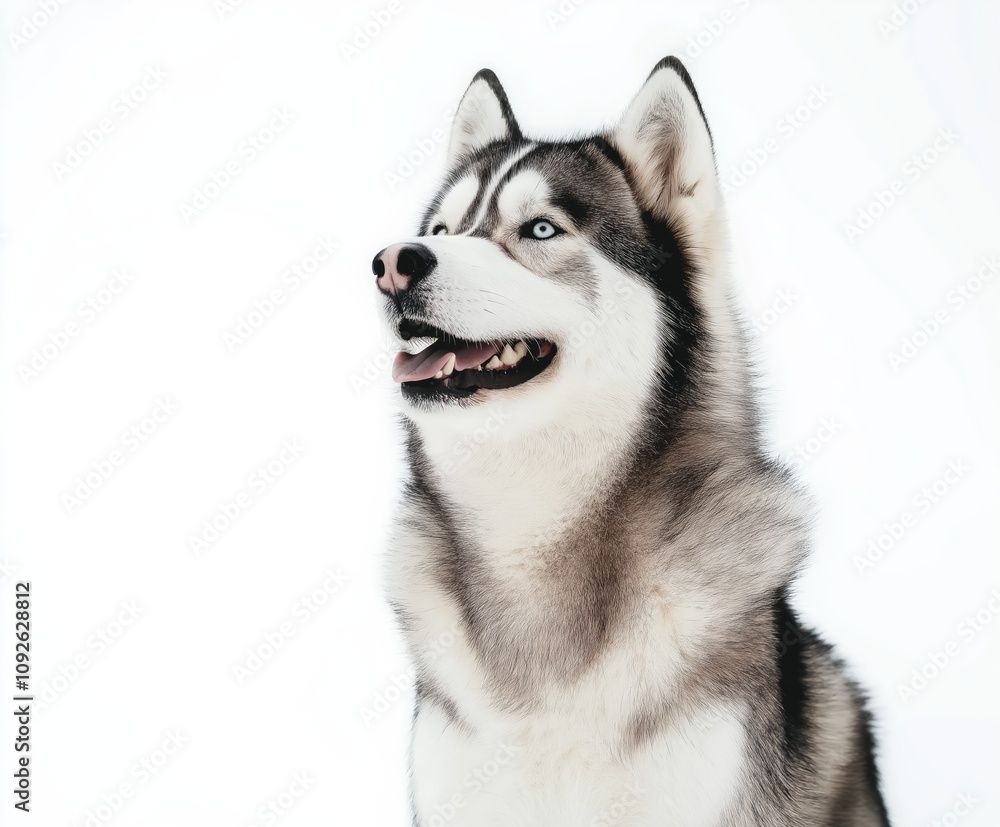 Siberian husky isolated on white Siberian husky isolated on white