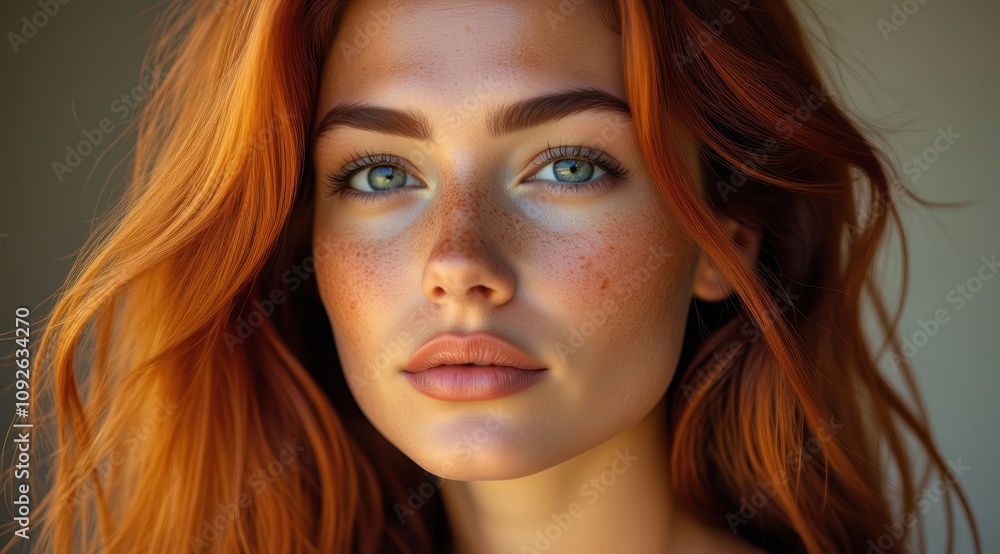 Beautiful young woman with red hair Beautiful young woman with red hair