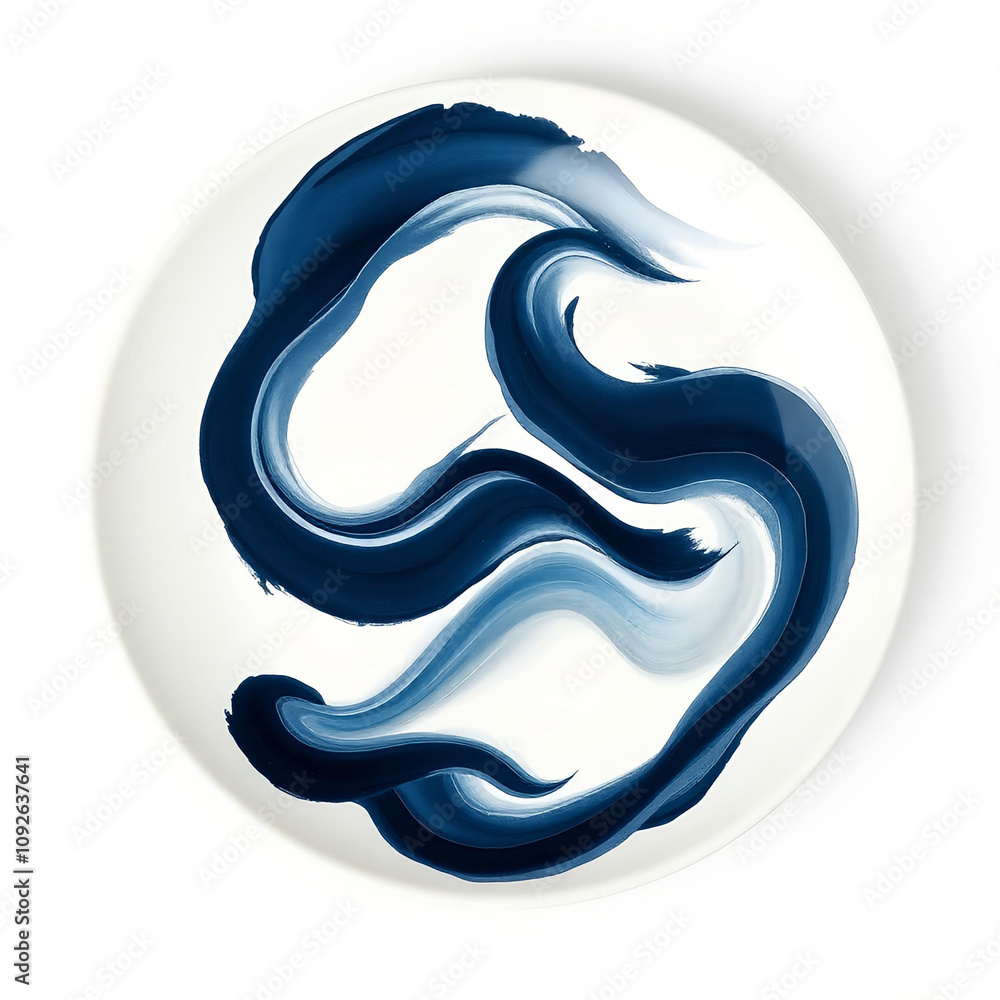plate with colorful abstract design plate with colorful abstract design