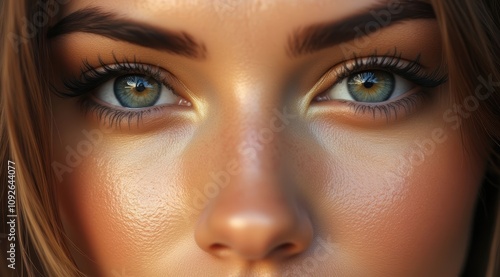 Close-up of a woman's striking eyes