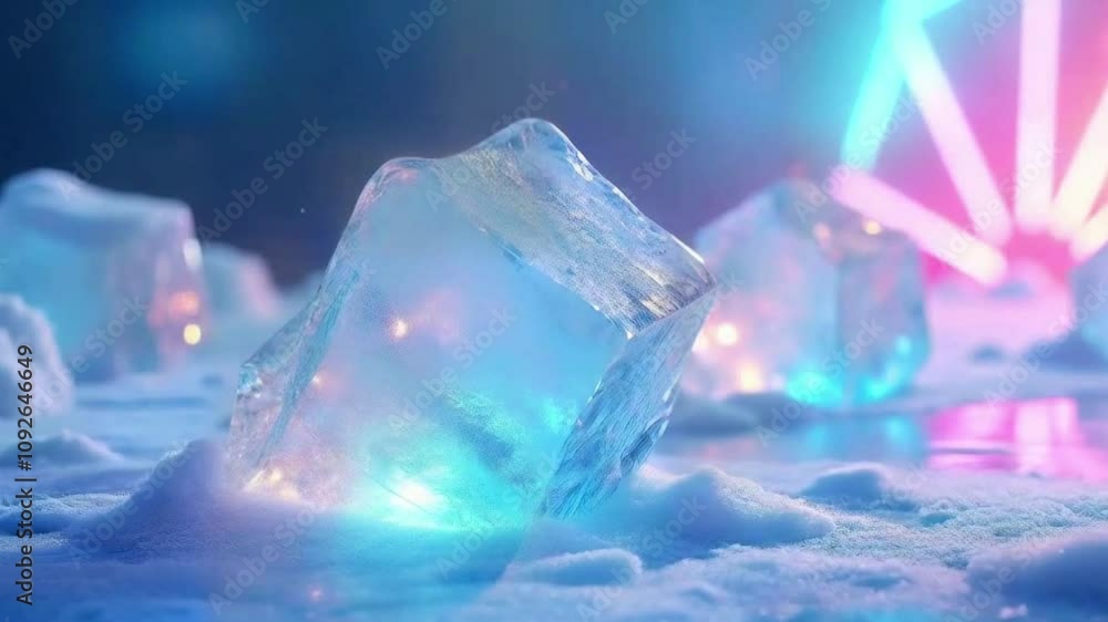 Loopable Snow Digital Landscape. new year Christmas background. Loopable Snow animation Loopable Snow Digital Landscape. new year Christmas background. Loopable Snow animation
