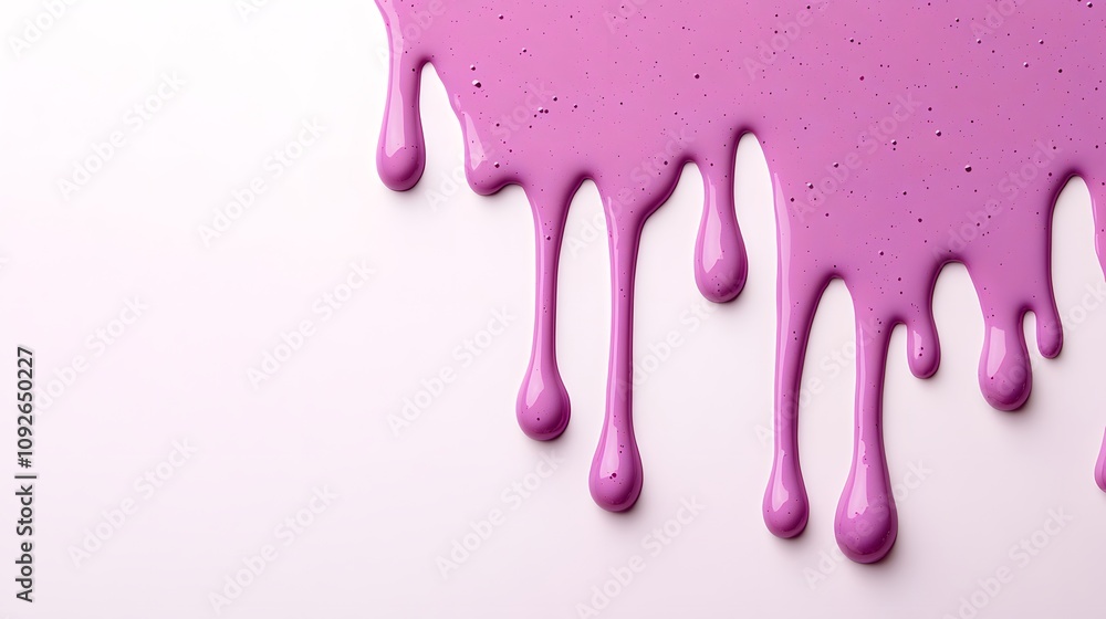 Dripping Pink Liquid on a White Background Dripping Pink Liquid on a White Background