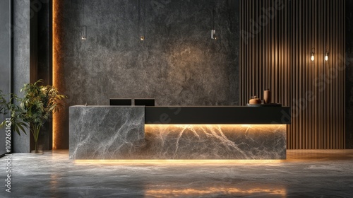 Modern Elegant Hotel Reception Desk Design