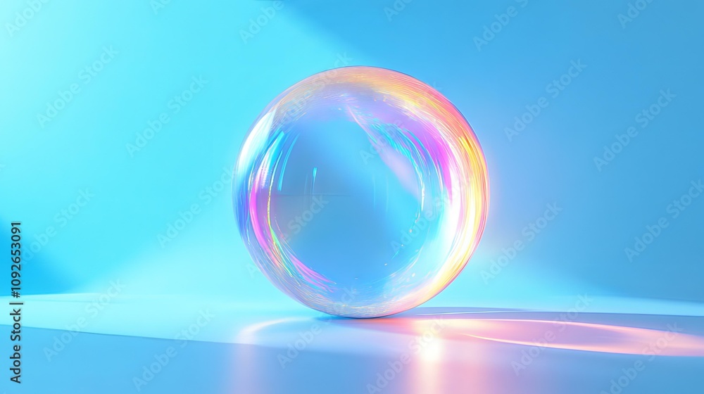 Iridescent Sphere in a Blue Hue Iridescent Sphere in a Blue Hue