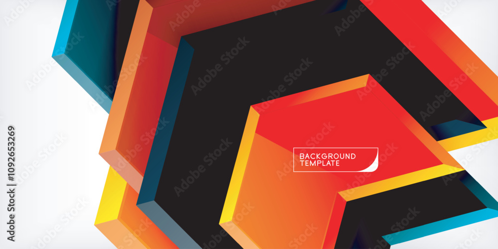 Vector 3d arrow techno design template Vector 3d arrow techno design template