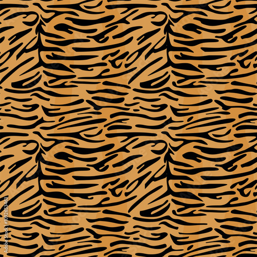 Tiger skin seamless background yellow-orange