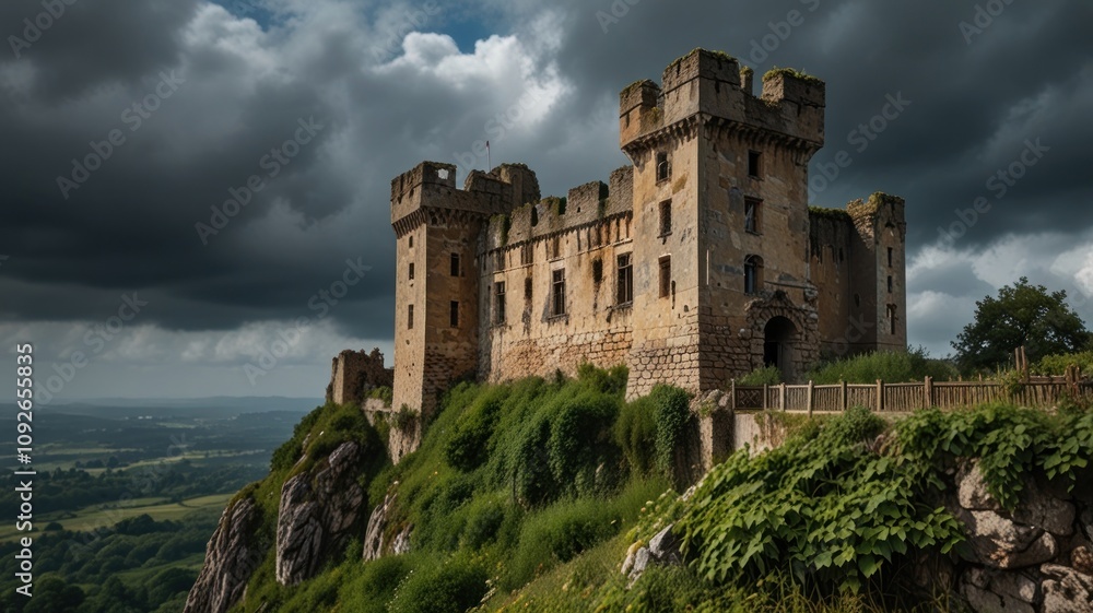 Ruined Castle on a Cliff Ruined Castle on a Cliff