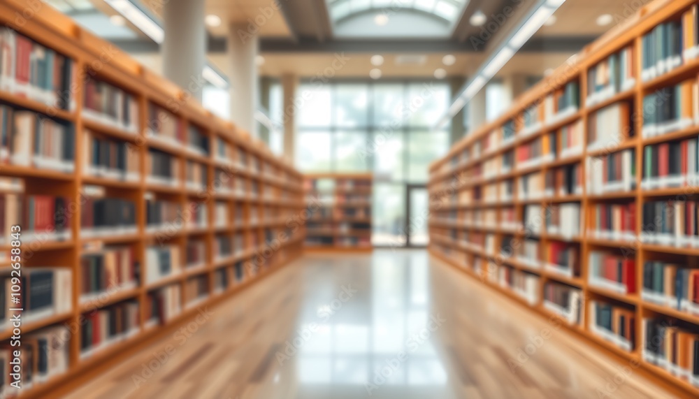 Abstract public library interior space. room with bookshelves by defocused effect. Abstract public library interior space. room with bookshelves by defocused effect.