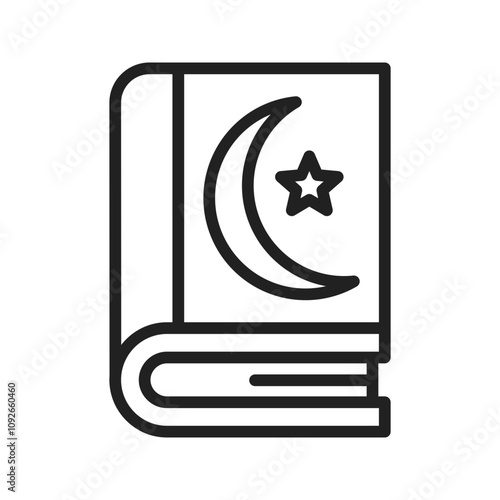 Holy Book Icon vector image. Suitable for use on web apps, mobile apps, and print media