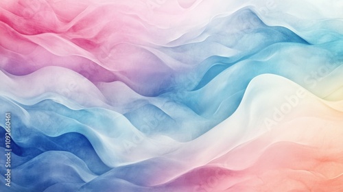 Abstract wave of soft pastel colors blending seamlessly