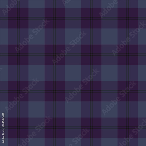 Expressive seamless vector textile, october background fabric texture. Shape tartan pattern check plaid in dark and indigo colors.
