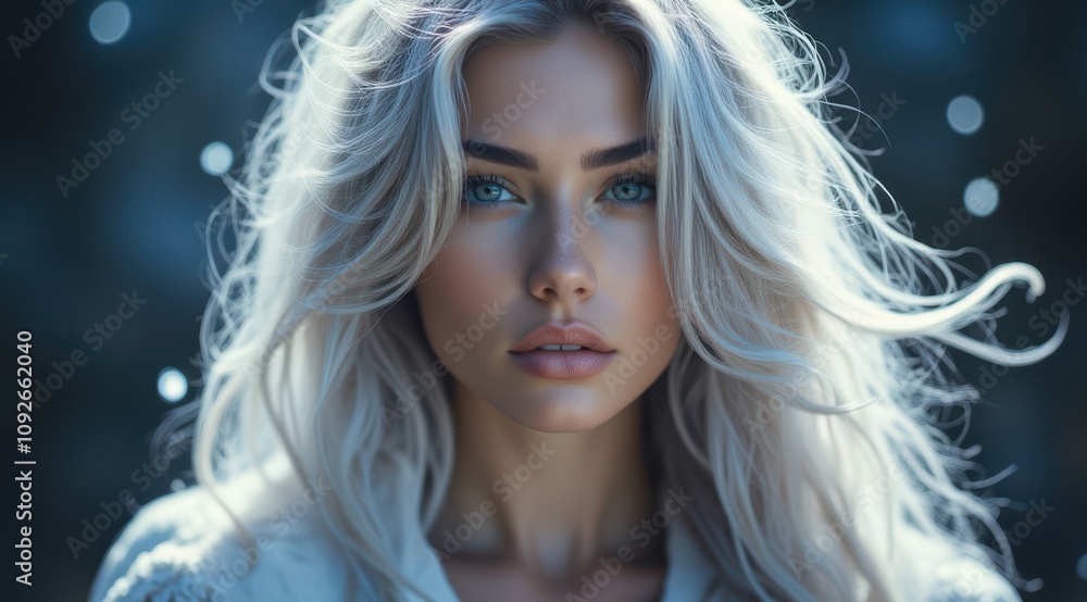 Beautiful blonde woman with captivating eyes Beautiful blonde woman with captivating eyes