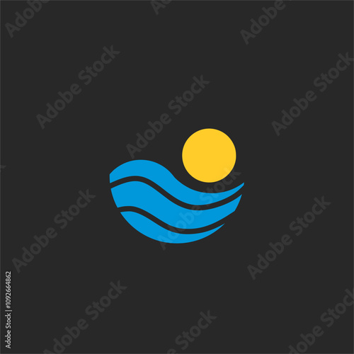 SUN and OCEAN WAVE logo