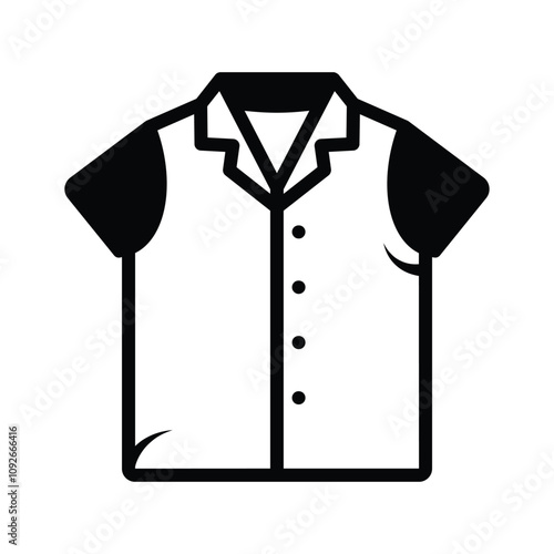 Basic t-shirt icon for casual wear representation