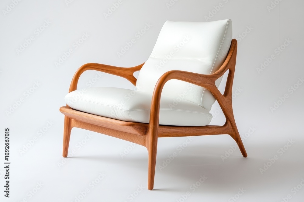 Modern chair on white texture Modern chair on white texture