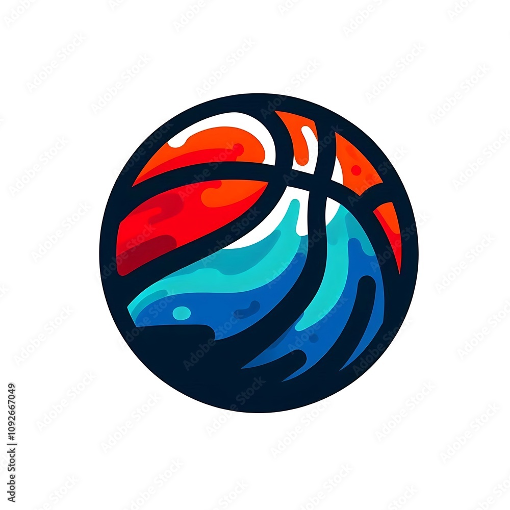 Vibrant basketball graphic design, abstract colors. Vibrant basketball graphic design, abstract colors.