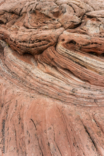 Natural sandstone formations and textures with earthy hues photo