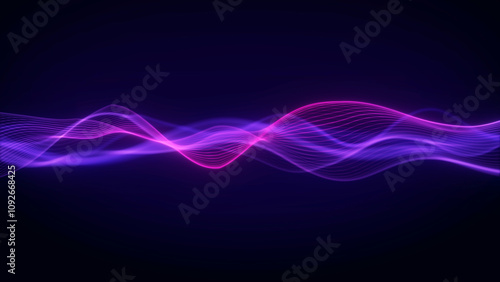 Neon Wave Technology Background