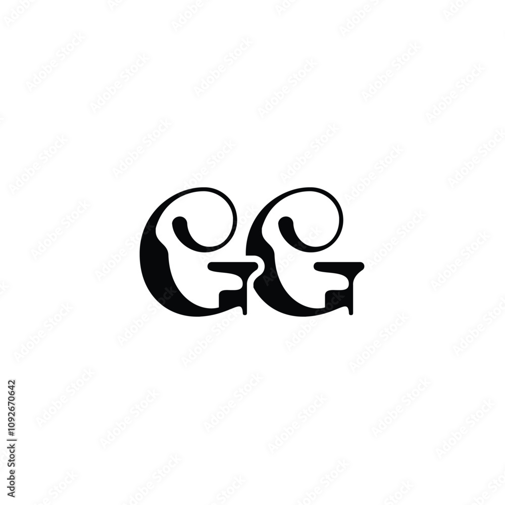 GG monogram logo design letter text name symbol monochrome logotype alphabet character simple logo GG monogram logo design letter text name symbol monochrome logotype alphabet character simple logo