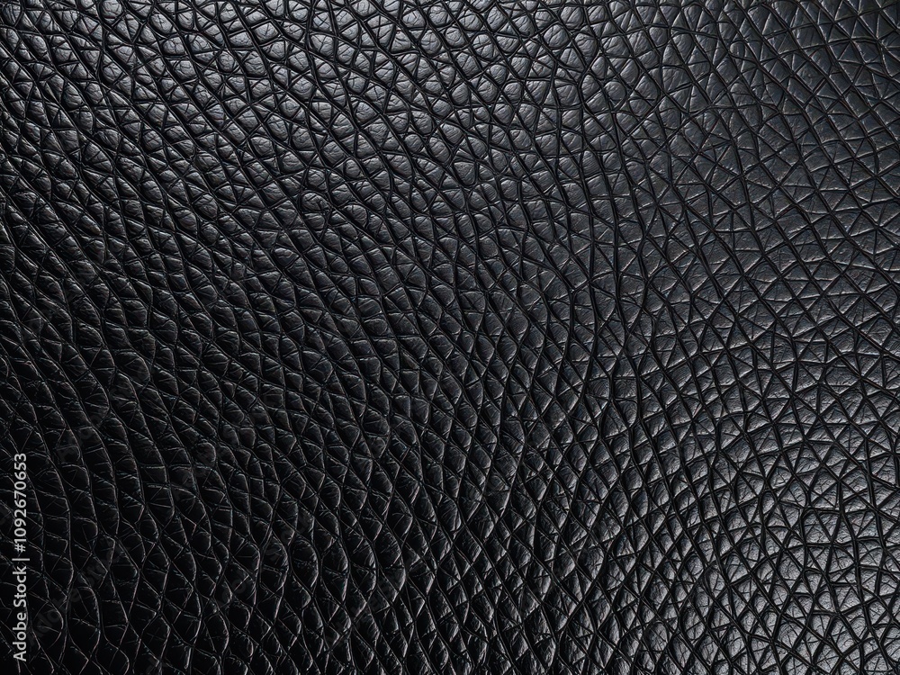 Close-up shot of black leather with a rich textured surface, backdrop Close-up shot of black leather with a rich textured surface, backdrop