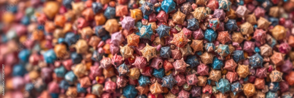 Close-up image of a colorful point texture design, digital